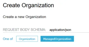 Create organization